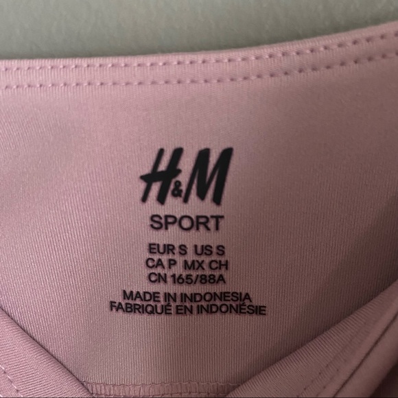 H&M Sport | Cropped Workout Tank Top | Mauve | Womens Size Small - Picture 3 of 7